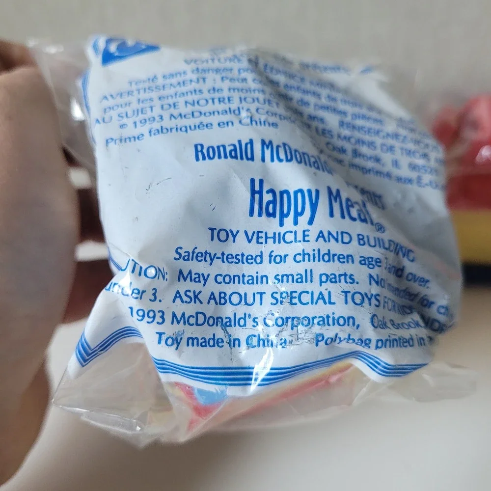 McDonalds Happy Meal Toy Kids OS Multi New 1993 Vintage Building Vehicle Lot 2pc